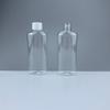 Venta al por mayor de fábrica botella plana de 100 ml en spray pet transparente para loción embotellada desinfección con alcohol botella de gel exprimible