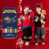 Sudadera de Punto Roja para Niñas con Saludos de Año Nuevo Ropa de Año Nuevo para Bebés Invierno Tops Festivos Ropa de Invierno para Niños Ropa para Niños
