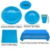 Platos de Papel Desechables Tema de Color Puro Juego Vasos de Papel Espesos Platos de Papel Servilletas de Papel Suministros para Fiestas Ecológicos y Biodegradables