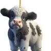 Nuevo Adorno Colgante de Coche de Vaca de Dibujos Animados Navideño Transfronterizo Adorno Colgante para Árbol de Navidad Regalo de Cumpleaños Decoración del Hogar