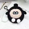 Sanrio Ins Monedero Kurome Peluche Colgante de Bolso Tarjetero Cordón de Perlas Billetera Pequeña para Mujer Monedero