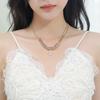 Collar de perlas de lujo ligero y amor para mujer, estilo hip hop de verano, con costuras geniales, diseño de nicho, cadena de clavícula de alta calidad.
