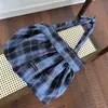 Nova Bolsa de Ombro de Grande Capacidade Xadrez de Outono e Inverno, Bolsa com Padrão Estilo Preguiçoso da Moda, Bolsa Tote Versátil