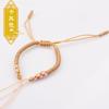 Cuerda de Mano Tejida de Flor de Durazno Semiterminada Diseño DIY Pulsera Portátil Cuentas de Transferencia Tarjeta de Mano Hebilla Segura Pulsera para Mujer