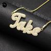 Nuevo Collar Sencillo de Doble Capa Europeo y Americano Sencillo Moderno Moda Empalme de Letras Diamante Moda Hip-Hop Zircón