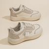 Sapatos femininos de primavera, novos sapatos brancos respiráveis, tênis femininos de estilo coreano, tênis casuais de sola grossa, sapatos da moda para o papai