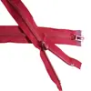 Producción a largo plazo de cremallera de resina roja cabeza automática cremallera accesorios para ropa cremallera venta al por mayor