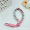 Lanyard Tejido Popular Europeo Transfronterizo Ajustable para Teléfono Estilo Ins Simple Pulsera Corta Gruesa Antiperdida