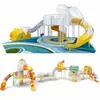 Equipamento de Playground Externo para Jardim de Infância Combinação de Escorregador Planejamento Design Parque Grande Tema Parque Infantil Não Padrão Fixo