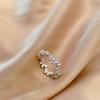 Anillo coreano exquisito con incrustaciones de diamantes, para dedo índice abierto, con sentido de alta gama, popular en internet, moderno, personalizado, de moda para mujer