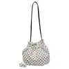 Bolsa Saco de Bolinhas Nova de Nicho para Mulheres 2026 Moda Bolsa de Ombro com Cordão Bolsa da Sorte Leve Bolsa para Celular