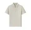 Camiseta polo de manga corta de seda helada sin costuras con media cremallera, para empresa tecnológica, tacto frío, de alta gama para negocios, top personalizado