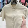 Transmisión en Vivo Popular Camisa de Manga Corta 100% Algodón para Hombre Color Sólido Verano 2025 Camisa Casual de Negocios Camisa para Hombre