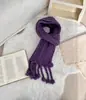 Nuevo Algodón Lana Estilo Coreano Color Sólido Bufanda Cuello Pareja Bufanda Tejida Estudiante Borla Cálida Engrosada Invierno Versátil