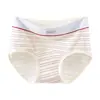 Ropa interior de algodón puro antibacterial Tencel Lyocell 10A para mujer, transpirable y cómoda, de cintura media, bragas estampadas de triángulo para mujer