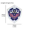 Zelda lenda Reino lágrima tempo escudo broche jogo periférico emblema de metal liga acessórios de gota