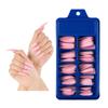 120 Puntas de Uñas Brillantes de Color Sólido Forma de Gota de Agua Transfronterizas Multicolores Puntiagudas Estilo Europeo y Americano Uñas Postizas