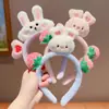 Diadema de felpa estilo coreano para niños, diadema linda de conejita para niña, no daña el cabello, pasador, tocado, banda para el cabello