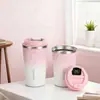 Taza de Café de Acero Inoxidable 304 Transfronteriza, Taza Termo de Alta Apariencia con Pantalla de Temperatura de Color Gradiente, Taza de Vacío Portátil para Exteriores