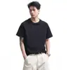 Roupas Masculinas Fengshe / Camiseta Simples de Manga Curta para Homens 2026 Nova Verão Estilo Americano Marca da Moda Solta Casual Gola Redonda Manga Meia