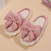Amazon Transfronterizo Zapatillas de Lino Lindas de Punto para Mujer Todo el Año Hogar Interior Suela Gruesa Primavera y Otoño Algodón y Lino