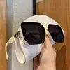 Gafas de Sol de Alta Gama Transfronterizas Europeas y Americanas 2025 para Mujer Anti-UV Adelgazantes para Rostro Grande Gafas de Sol para Conducir Cuadradas con Marco Grande