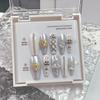 Unhas Médias Feitas à Mão, Estilo Y2K Doce e Descolado, Design de Nicho de Alta Qualidade para um Look Chique, Feito à Mão pela Imperatriz Ocidental