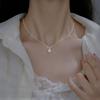 Collar Sencillo de Imitación de Perla con Estrella de Mar para Mujer, Diseño Único, Cadena Exquisita y Personalizada para la Clavícula, Cadena de Cuello Versátil y Elegante