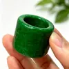 Anillo de Dedo de Jade Verde, Accesorio de Fotografía, Jadeíta Completamente Verde, Anillo de Dedo de Jade Verde