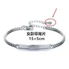 Pulseira de Aço Inoxidável para Casal Transfronteiriço Explosões de Comércio Exterior Joias de Aço Titânio Masculinas e Femininas Presente Comemorativo ins Gravação