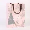 Bolsas de Papel sin Cintura con Diseño Geométrico del Fabricante, Bolsas de Compra de Regalo de Boutique de Alta Gama, En Stock al por Mayor