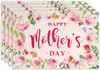 Mantel individual de lino para el Día de la Madre Impresión de carta de amor transfronteriza de Amazon Servilleta decorativa de mesa Vajilla Alfombrilla aislante del calor