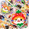 144 Piezas Lindos Dibujos Animados Color Dopamina Gatito con Forma Pegatinas Kawaii Gato Divertido Decoración para Diario Pegatinas DIY