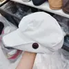 Boina de Algodão com Borda Enrolada e Botões, Feita Sob Medida para Mulheres, Chapéu Octogonal de Alto Padrão, Boina Artística Estilo Japonês, Estoque Pronto de Fábrica