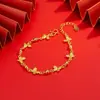 Pulseira Borboleta a Laser Banhada a Ouro Vietnamita, Novo Estilo, Luxo Leve, Moda Feminina, Pulseira Versátil, Atacado para Transmissão ao Vivo