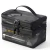 Nova Bolsa de Maquiagem de Rede de Nylon Transparente para Mulheres, Armazenamento de Cosméticos de Viagem, Necessaire Simples, Atacado com Impressão de Logo