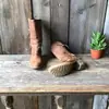 Zíper Lateral Comércio Exterior 2025 Tamanho Grande Botas Femininas Estilo Martin Botas Novas Planas de Cano Curto com Bainha Cruzada Outono e Inverno Cor Sólida