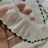 Encaje Plegado Blanco Crudo de 3.8cm de Ancho Accesorios para Juguetes Accesorios para el Cabello Ropa para Mascotas Bebés Adorno Decoración DIY