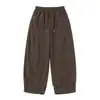 Pantalones Casuales Retro Americanos Estilo Trendy para Hombre Bolsillo Grande Diseño Plisados Sueltos Pierna Ancha