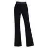 Calça flare feminina com forro de fleece, novo estilo outono/inverno 2026, cintura alta, modelagem que emagrece, casual, calça longa versátil com bom caimento