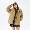 Ropa de Algodón de Color Sólido para Hombres y Mujeres, Ropa de Pan con Capucha Suelta de Marca Moderna para Parejas en Invierno, Cálida y Engrosada, Tops Versátiles de Chaqueta de Algodón
