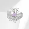 Broche Sencillo y Elegante de Flor Mariposa Morada, Pin Exquisito, Accesorio para Traje, Adorno de Solapa para Abrigo