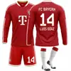 2627 Camiseta de Manga Larga Kit de Fútbol 10 Musiala 9 Kane Deportes Bayern Número de Casa 17 Camiseta Olise