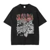 Camiseta Manga Curta Gola Redonda Y2K Roupas Masculinas Novidades