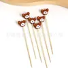 Espetos Decorativos de Bambu Espetos Descartáveis de Bambu Espetos de Madeira para Futebol Espetos para Cocktail Palitos de Dente Petiscos Espetos para Frutas Pacote com 100