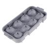 Molde de cubo de gelo de silicone para hóquei no gelo de 8 peças faça você mesmo molde de cubo de gelo caseiro de silicone de oito grades molde redondo de cubo de gelo de uísque