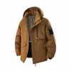 Chaqueta Gruesa de Forro Polar Otoño e Invierno para Hombre, Abrigo Softshell Holgado Talla Grande, Chaqueta Acolchada de Algodón para Jóvenes y Adultos de Mediana Edad, Cálida y Moderna
