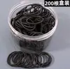 Elásticos de Cabelo para Meninas em uma Caixa, Elásticos Fortes e Duráveis, Acessórios de Cabelo, Borrachinhas, Alta Elasticidade, Preto