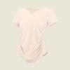Ropa de yoga fresca para mujer, camisetas deportivas de manga corta, ajustadas, plisadas, para entrenamiento, pilates, running, camiseta de secado rápido