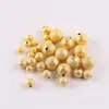Acessórios para joias diy contas de cobre foscas contas redondas contas douradas prateadas contas de areia para unhas pulseira contas soltas material para miçangas